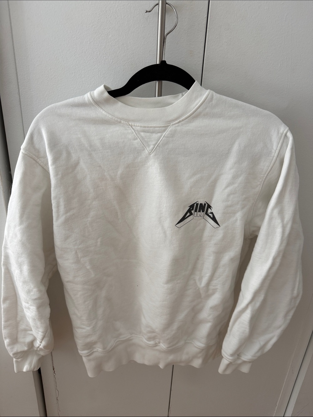 Anine Bing White Crewneck Sweatshirt - World Tour
